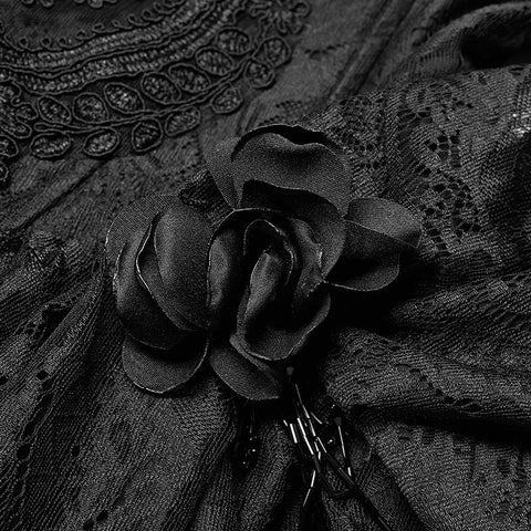 Wunderschönes schulterfreies viktorianisches Spitzen-Langkleid