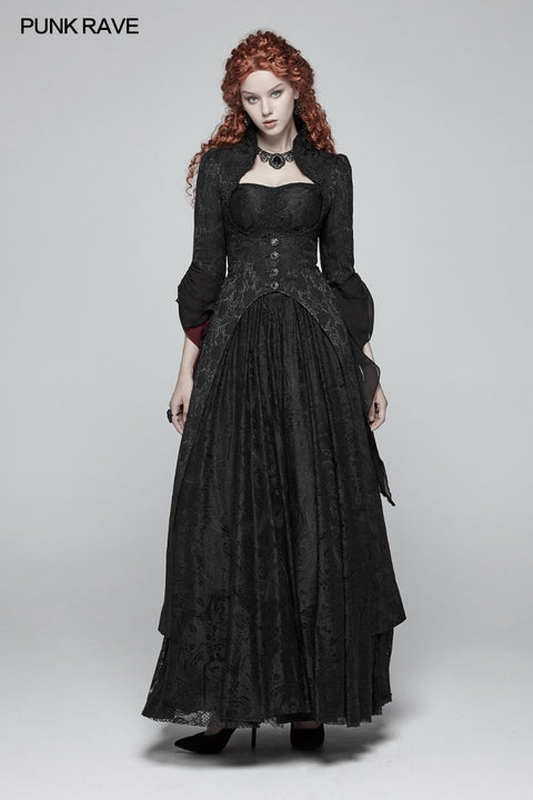 Gothic Rüschenärmel Court Long Lace Coat