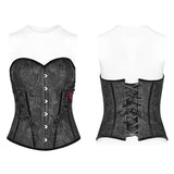 Gothic Sweetheart Neck Jacquard Korsett