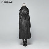 Gothic Judge Stehkragen PU Long Coat