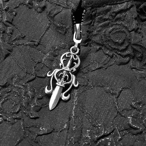 Gothic Judge Stehkragen PU Long Coat