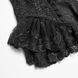 Lolita Black Elf Spitzenkorsett mit Schnürrücken