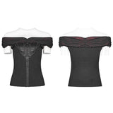 Gotisches schulterfreies kurzes T-Shirt