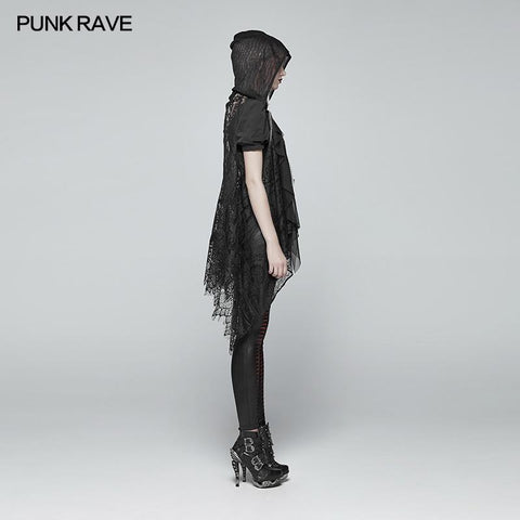 Gothic Daily Lightweight Translucent Lace Long Weste