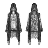 Gothic Daily Lightweight Translucent Lace Long Weste