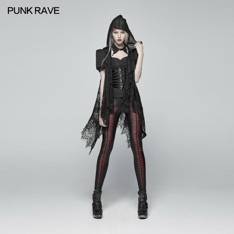 Gothic Daily Lightweight Translucent Lace Long Weste