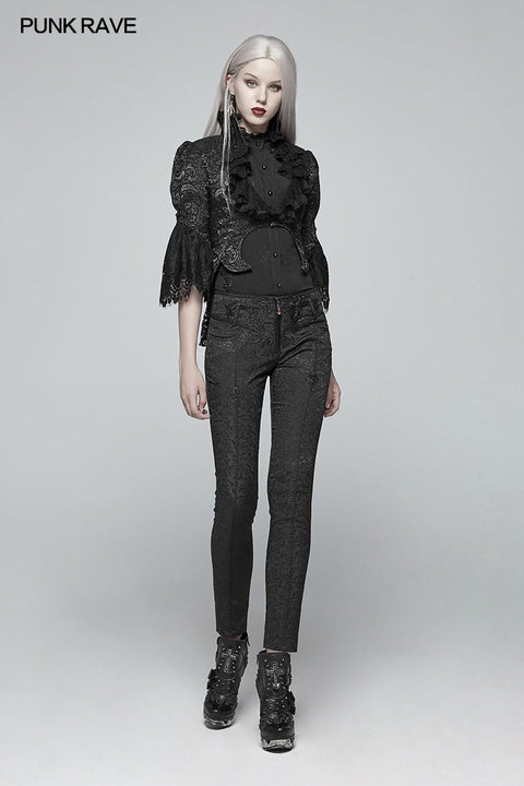 Gothic Stehkragen Kurzmantel