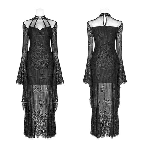 Gothic Daily Wear Langarm-Spitzenkleid