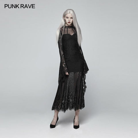 Gothic Daily Wear Langarm-Spitzenkleid