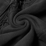 Punk Dark Knit Hosen Karottenhose mit dreidimensionaler Taschendekoration