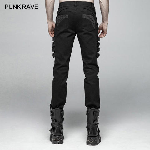 Männer Punk Wassergewaschene elastische Hose