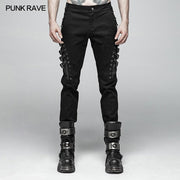 Männer Punk Wassergewaschene elastische Hose