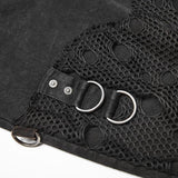 Herren Punk Vintage Hose mit abnehmbarer Persönlichkeit Abdeckung