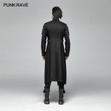 Männer Dark Punk Armor Jacket Langer hübscher Mantel