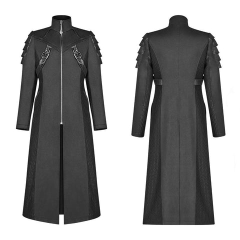 Männer Dark Punk Armor Jacket Langer hübscher Mantel