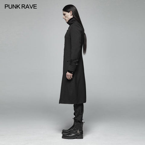 Simple Men Gothic Mittellange Jacke Stehkragenmantel