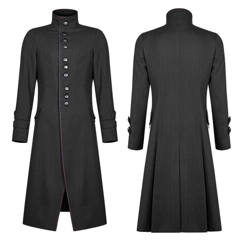 Simple Men Gothic Mittellange Jacke Stehkragenmantel