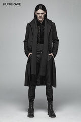 Simple Men Gothic Mittellange Jacke Stehkragenmantel