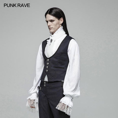 Gentleman Punk V-Ausschnitt Einfache Weste für Männer