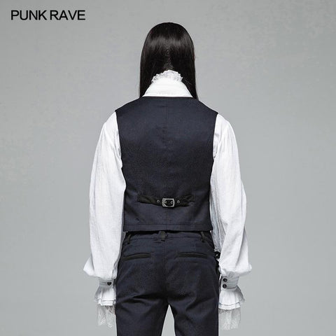 Gentleman Punk V-Ausschnitt Einfache Weste für Männer