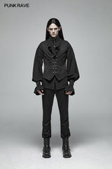 Wunderschöne Vintage Gothic Jacquard Weste mit V-Ausschnitt