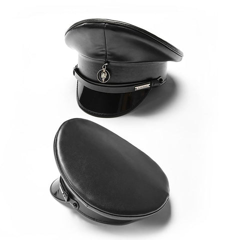 Männer hübsche Punk-Persönlichkeit PU-Hut mit einem Schädel-Anhänger