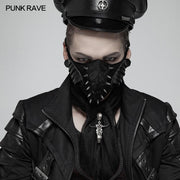Dunkle Punk-Maske für Mann und Frau mit Nietendekoration
