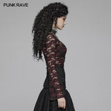 Sexy Perspektive Spitze Gothic T-Shirt für Frauen
