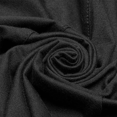 Gothic Damen Hohlkragen Langarm Langarm A-Linie Kurzes Kleid