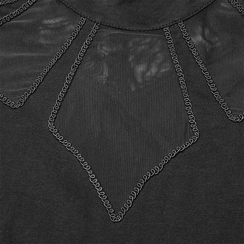 Gothic Hollow-Out Langarm T-Shirt für Frauen