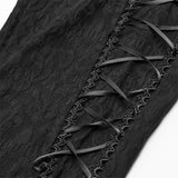 Gothic Damen Jacquard Lange Hose Mit Kreuz Seiten