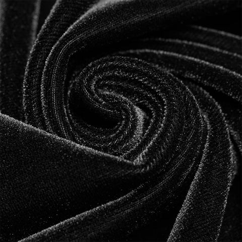 Gothic Women Double Layer Sleeve Langes Samtkleid