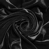 Gothic Daily Frauen Langarm Samt High-Low Langes Kleid Mit Spitze