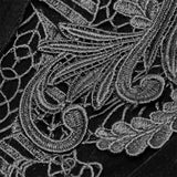 Gothic Weft Langarm Stehkragen Samt Kurzmantel für Frauen