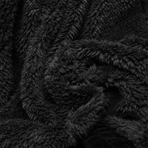 Damen Gothic Lolita Langarm Mittellanger Samtmantel