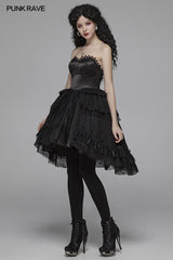Lolita Sweetheart Neck Rüschen Unregelmäßiges Spitzenkleid