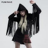 Punk hübsche Kapuzenjacke mit Quaste