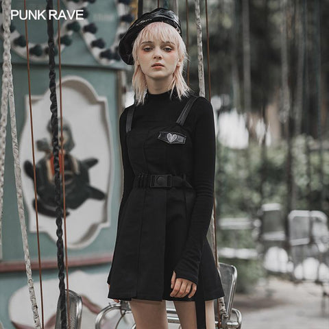 Militärisches asymmetrisches Slip-Kleid der Serie "Hardcore Girl"