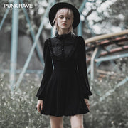 College Spitzen Patchwork Kleid
