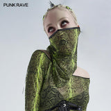 Punk fluoreszierendes Serpentin bedrucktes dreieckiges Gesichtstuch