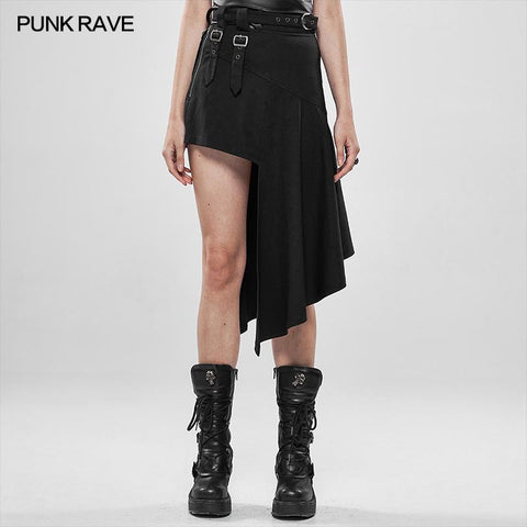 Punk Rock Irregular Skirt - Stoff