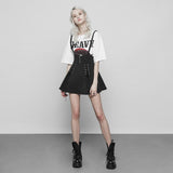 Klassischer Riemenrock Punk Zipper Bandage Strapsrock für Frauen