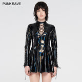 Punk Glitzerndes sexy kurzes Kleid