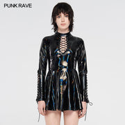 Punk Glitzerndes sexy kurzes Kleid