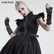 Punk tägliche Rhombus Mesh Handschuhe