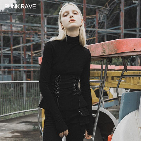 Rollkragenpullover mit Seilstrickhemd