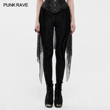 Goth schwarze Flammengamaschen