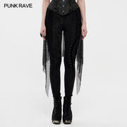 Goth schwarze Flammengamaschen