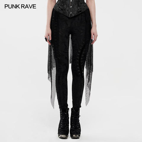 Goth schwarze Flammengamaschen