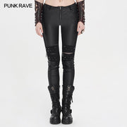 Punk Handsome Tight PU Lederhose